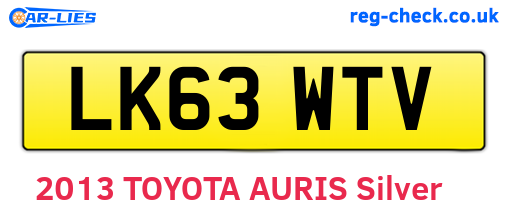 LK63WTV are the vehicle registration plates.