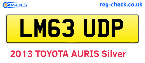 LM63UDP are the vehicle registration plates.