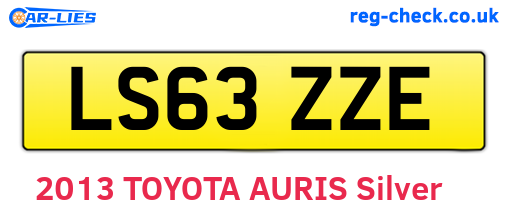 LS63ZZE are the vehicle registration plates.