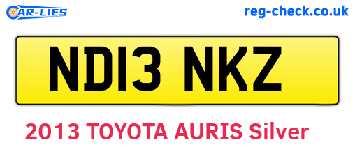 ND13NKZ are the vehicle registration plates.