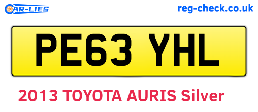 PE63YHL are the vehicle registration plates.