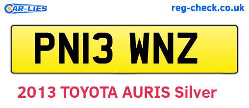 PN13WNZ are the vehicle registration plates.