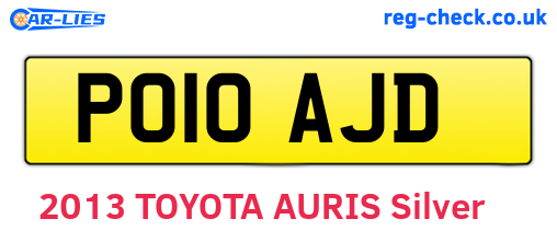 PO10AJD are the vehicle registration plates.