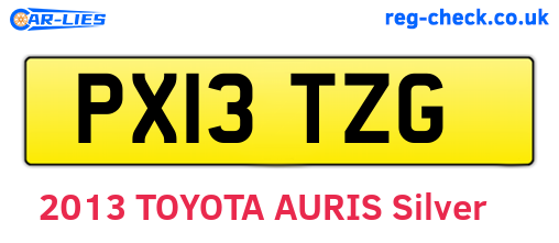 PX13TZG are the vehicle registration plates.