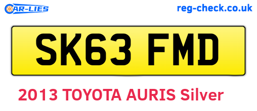 SK63FMD are the vehicle registration plates.