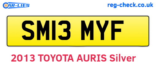 SM13MYF are the vehicle registration plates.