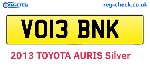 VO13BNK are the vehicle registration plates.