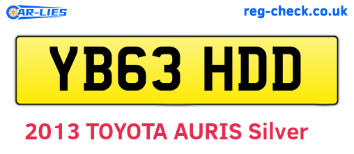 YB63HDD are the vehicle registration plates.