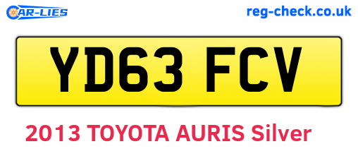 YD63FCV are the vehicle registration plates.