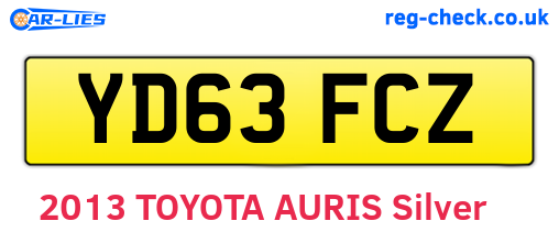 YD63FCZ are the vehicle registration plates.
