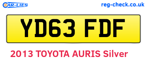 YD63FDF are the vehicle registration plates.