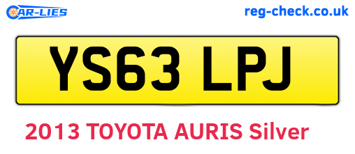 YS63LPJ are the vehicle registration plates.