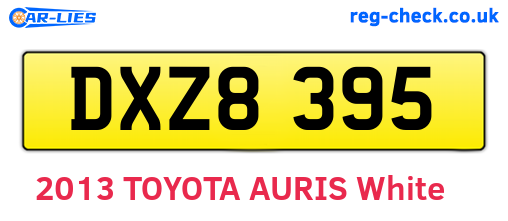 DXZ8395 are the vehicle registration plates.