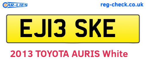 EJ13SKE are the vehicle registration plates.