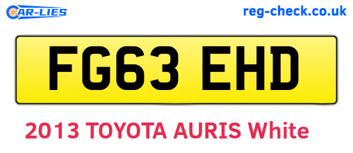 FG63EHD are the vehicle registration plates.