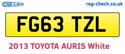 FG63TZL are the vehicle registration plates.