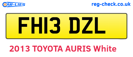 FH13DZL are the vehicle registration plates.