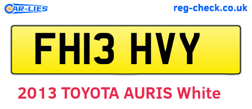 FH13HVY are the vehicle registration plates.
