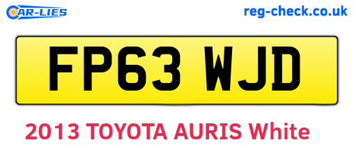 FP63WJD are the vehicle registration plates.