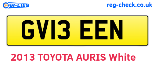 GV13EEN are the vehicle registration plates.