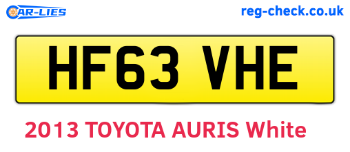 HF63VHE are the vehicle registration plates.