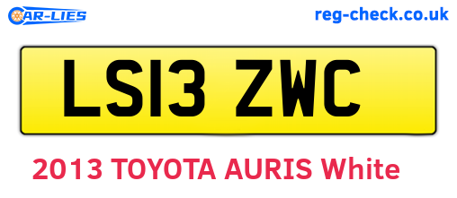 LS13ZWC are the vehicle registration plates.