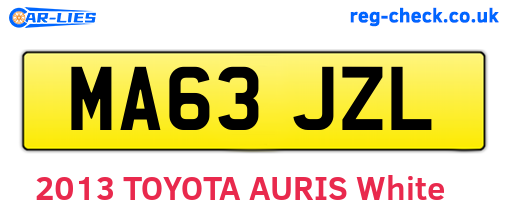 MA63JZL are the vehicle registration plates.