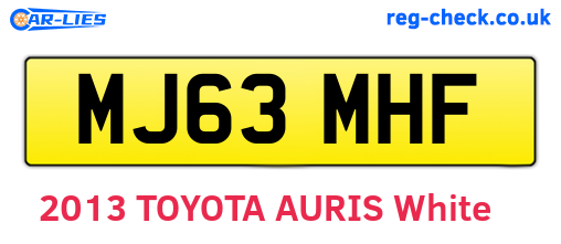 MJ63MHF are the vehicle registration plates.