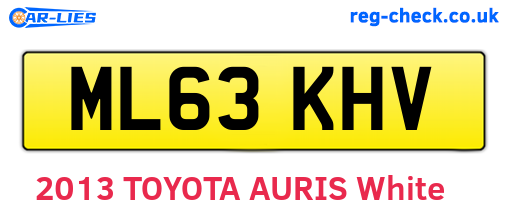 ML63KHV are the vehicle registration plates.