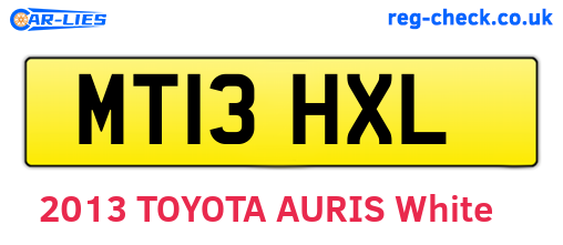 MT13HXL are the vehicle registration plates.