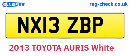 NX13ZBP are the vehicle registration plates.