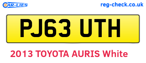 PJ63UTH are the vehicle registration plates.