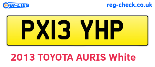 PX13YHP are the vehicle registration plates.