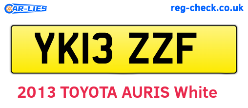 YK13ZZF are the vehicle registration plates.