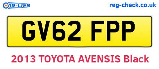 GV62FPP are the vehicle registration plates.