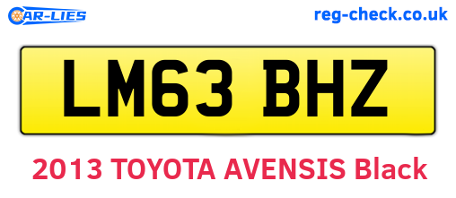 LM63BHZ are the vehicle registration plates.