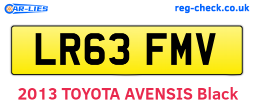 LR63FMV are the vehicle registration plates.
