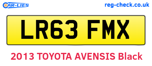 LR63FMX are the vehicle registration plates.