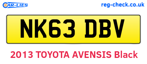 NK63DBV are the vehicle registration plates.