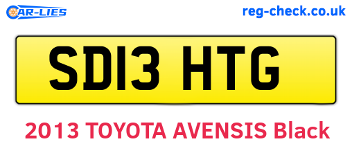 SD13HTG are the vehicle registration plates.