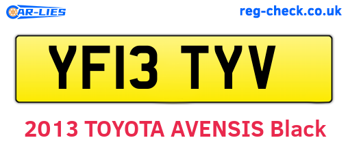 YF13TYV are the vehicle registration plates.