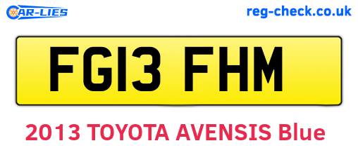 FG13FHM are the vehicle registration plates.