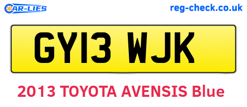 GY13WJK are the vehicle registration plates.