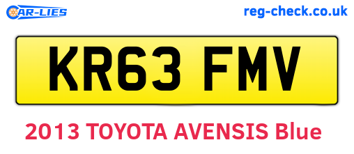KR63FMV are the vehicle registration plates.