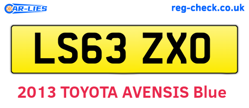 LS63ZXO are the vehicle registration plates.
