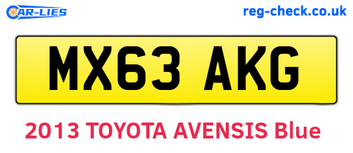 MX63AKG are the vehicle registration plates.