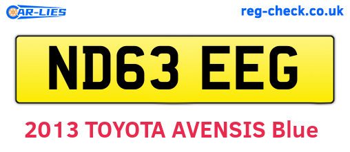 ND63EEG are the vehicle registration plates.