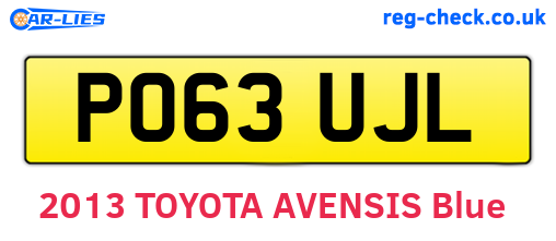 PO63UJL are the vehicle registration plates.