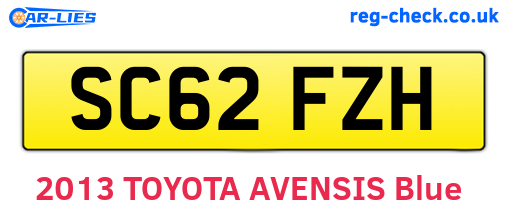 SC62FZH are the vehicle registration plates.