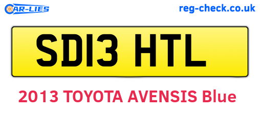 SD13HTL are the vehicle registration plates.
